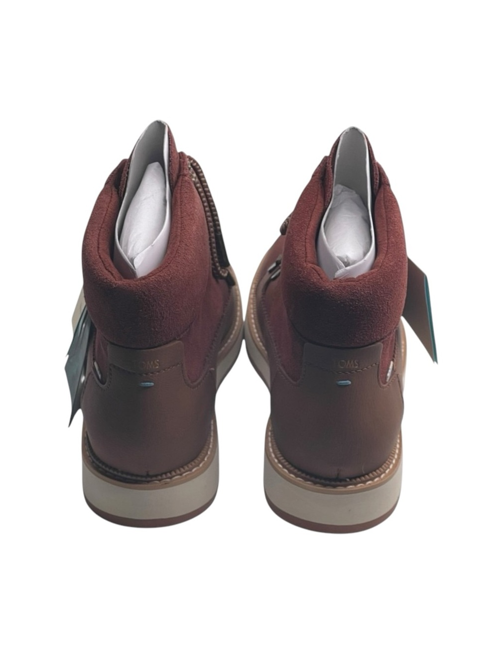 new Toms ☀︎︎ Mesa Waterproof Leather Bootie ☀︎︎ Hiking Boot ☀︎︎ Penny Brown ☀︎ - Picture 6 of 16